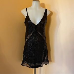 EXPRESS Black Sequin Party Dress NWT